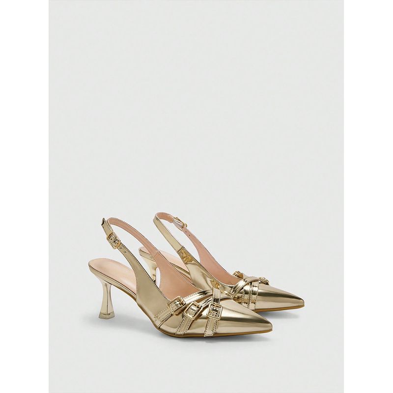 Pointy High Heels Women's New Vintage Belt Buckle With A Line Bag Head Sandals_voghion.com