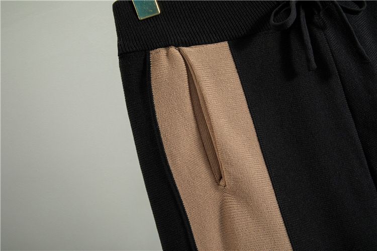 Roupas femininas suéter curto casual terno para mulheres primavera novo casaco de malha cardigan calças de perna larga terno de duas peças_voghion.com