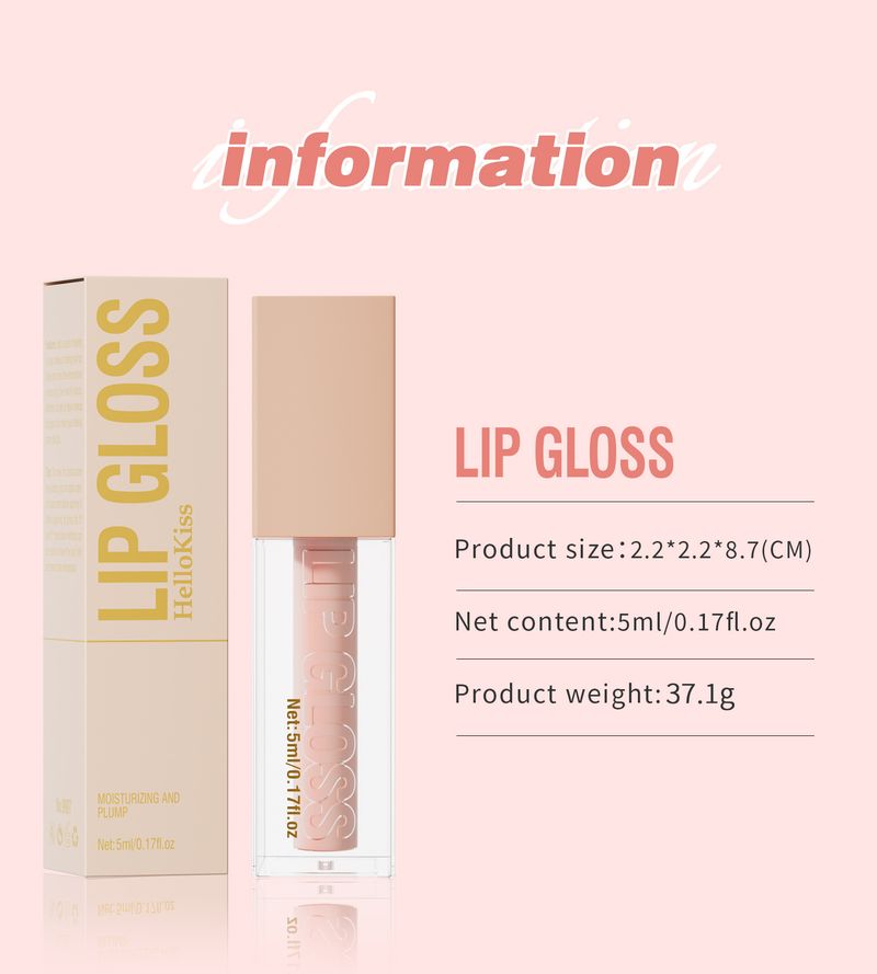 HelloKiss Natural Fine Sparkling Pearl Gloss Lichtgewicht hydraterende spiegelglazuur Liphoning_voghion.com