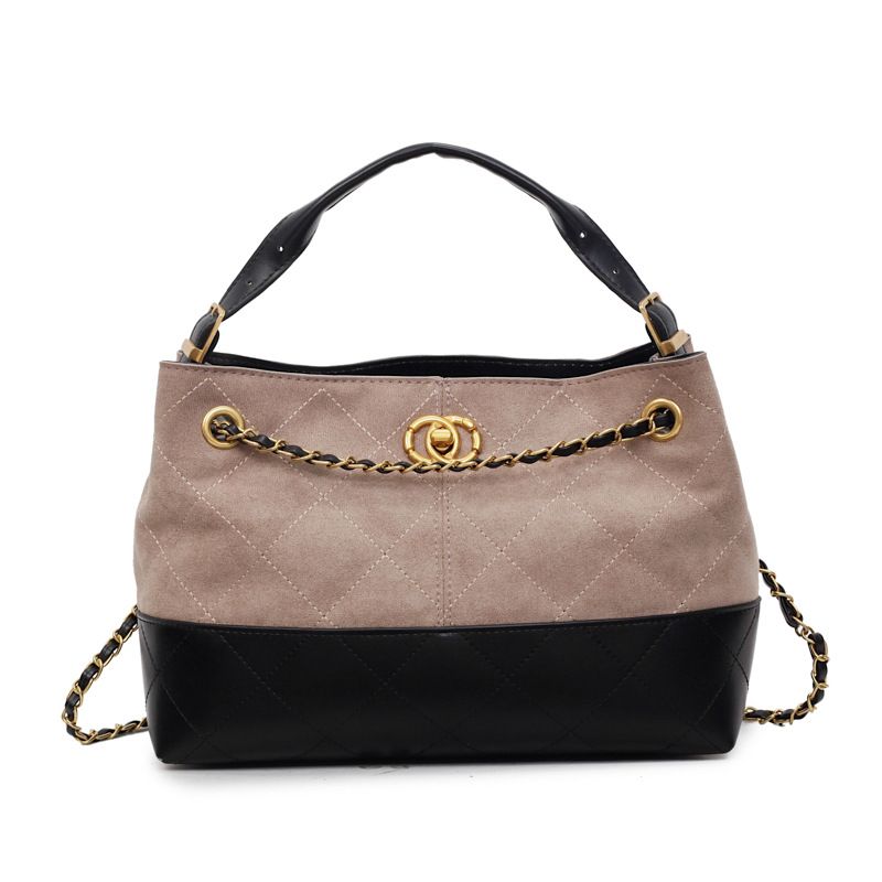 Nuova borsa a secchiello patchwork Underarm 2025 per donna, borsa a tracolla trapuntata con una sola spalla, borsa della spesa Hobo con coulisse_voghion.com