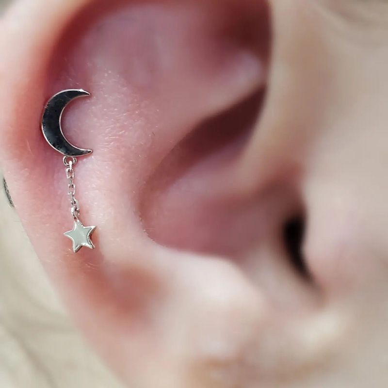 Catena pendente in titanio G23, orecchini garofano Fianit, labbra superiori, pelle sintetica, gioielli per piercing_voghion.com