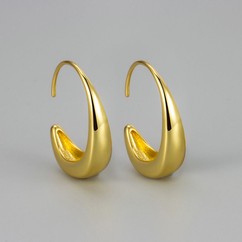 Orecchini a gancio a forma di C di design di nicchia, ganci per le orecchie minimalisti di alta qualità, alla moda, unici e alla moda._voghion.com