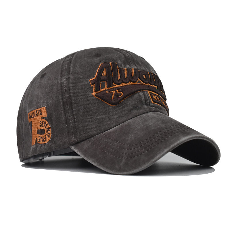 Pánská monogramovaná vyšívaná baseballová čepice, bavlněná nastavitelná outdoorová ležérní čepice_voghion.com