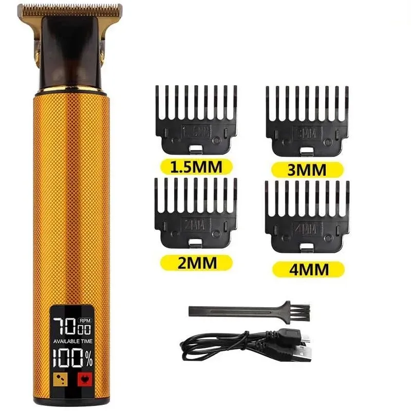 T9 Professional Cutting hine Wireless Electric Trimmer Digital Display Hair Clipper Beard Shaver Barber For Men_voghion.com