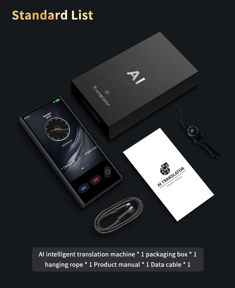 Traductor de voz sin conexión S35: traducción en tiempo real de ruso y mongol | Compacto y con Bluetooth | Ideal para viajes y negocios_voghion.com