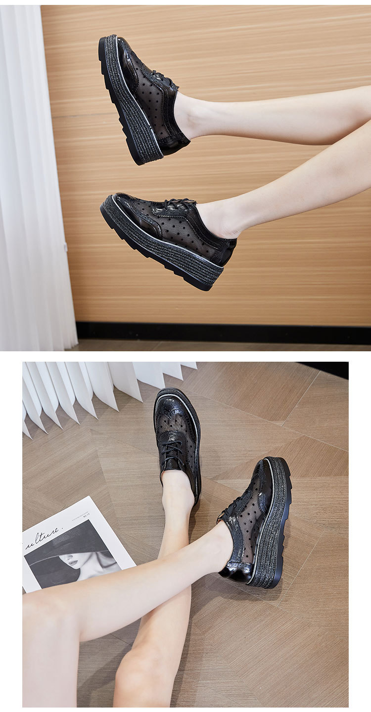 Block dicke Biskuitschuhe für Damen im Frühjahr, neue weiche Sohle, Schnürschuh mit Einzelschuh, Slope Heel, College-Stil,_voghion.com