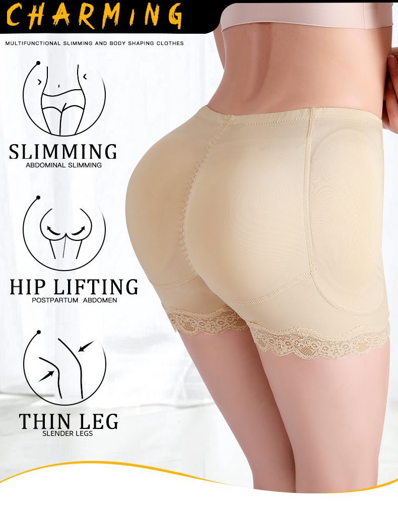 Pantalon abdominal pour femme, hanche complète, bas du cul, hanche, pantalon, ceinture latérale en dentelle, coussinet de hanche, taille, culotte façonnant le ventre_voghion.com