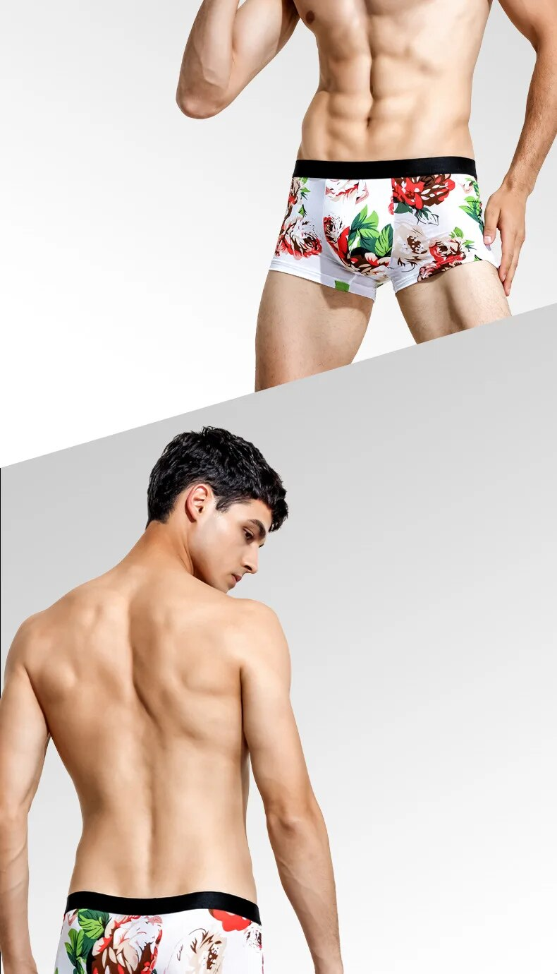 New2024 Men's underwear, flat angle pants, ice silk bottom four corner shorts, men's modal personalized, cool, summer thin _voghion.com