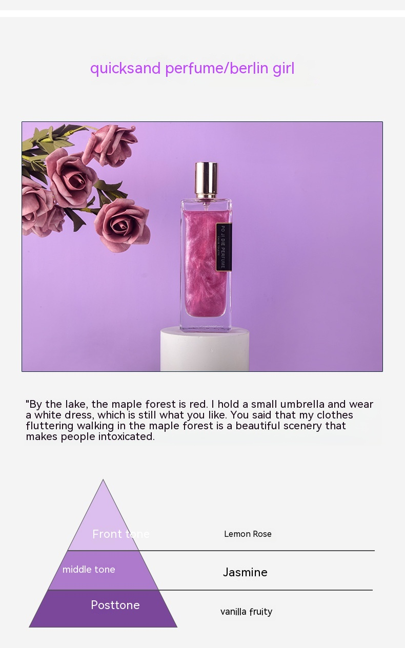 Nouveau parfum Quicksand populaire pour hommes et femmes, parfum léger longue durée, rouge Net, même fille, Spray frais et naturel_voghion.com