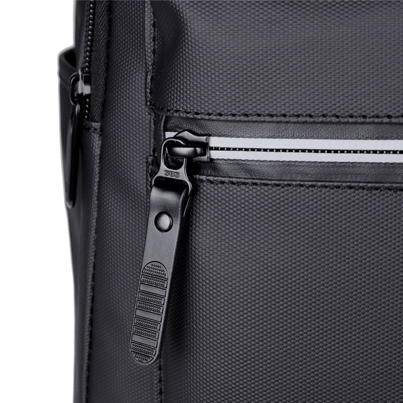 Mochila clásica negra de tela Oxford, estilo universitario, impermeable, ligera, multicapa, de gran capacidad, moderna, para mujer._voghion.com