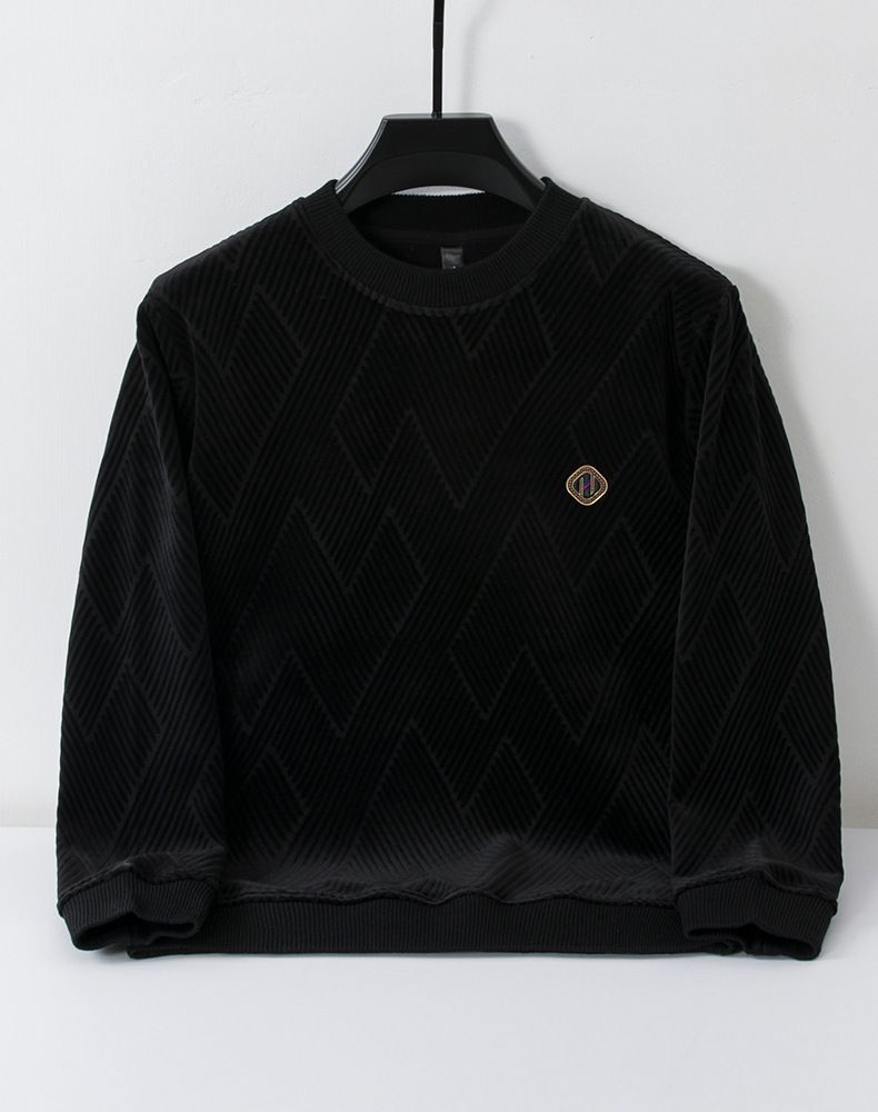 Herren-Sweatshirt mit Sherpa-Futter – Thermopullover für den Winter mit ultraweicher Fleece-Innenseite, verdicktes Langarm-Oberteil aus Polyester mit Rundhalsausschnitt_voghion.com
