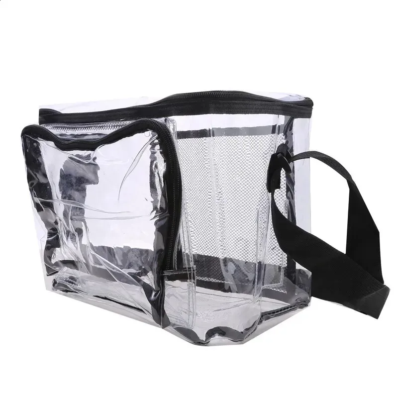 Borsa da donna in PVC, borsa per il pranzo, portatile, grande capacità, impermeabile, da viaggio, trasparente, a tracolla, per_voghion.com