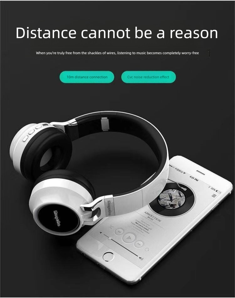 Wireless Bluetooth Headphones Over-Ear With Light Deep Bass Phones Computers, Universal For Sports, Music, And Gaming_voghion.com