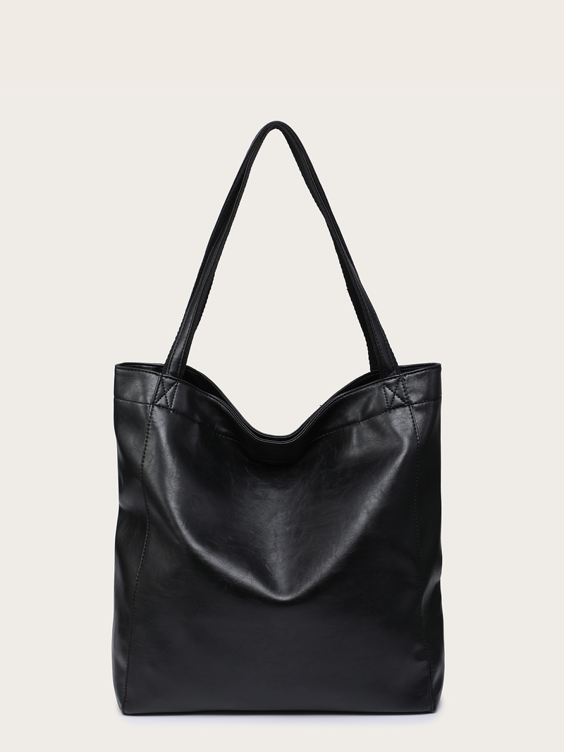 Pocket Women's Soft Handheld One Shoulder Oil and Wax Leather Large Capacity Fashion New Tote Bag_voghion.com