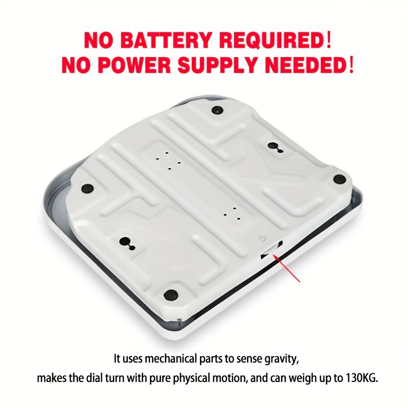 Portable Mechanical Lightweight Compact Dial With 132.28LB Capacity, No Battery Needed, Travel - Health Monitoring &_voghion.com