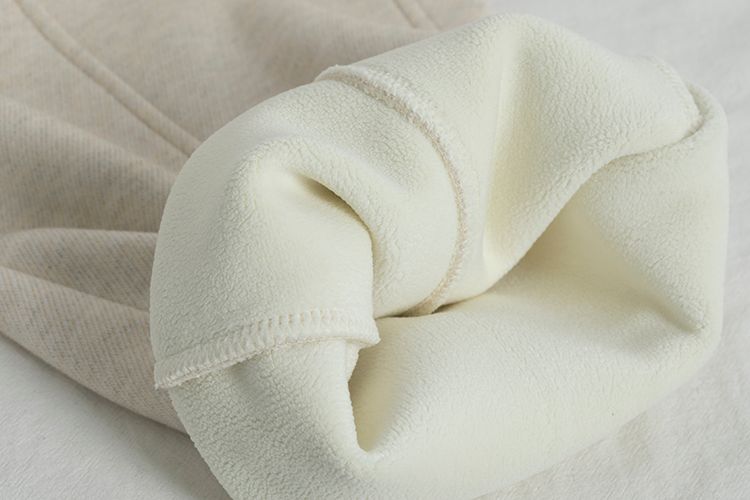 Pantaloni eleganti a vita alta svasati da uomo, pantaloni invernali foderati in pile, a gamba larga, con orlo asimmetrico, comodi e caldi (grigio chiaro)_voghion.com