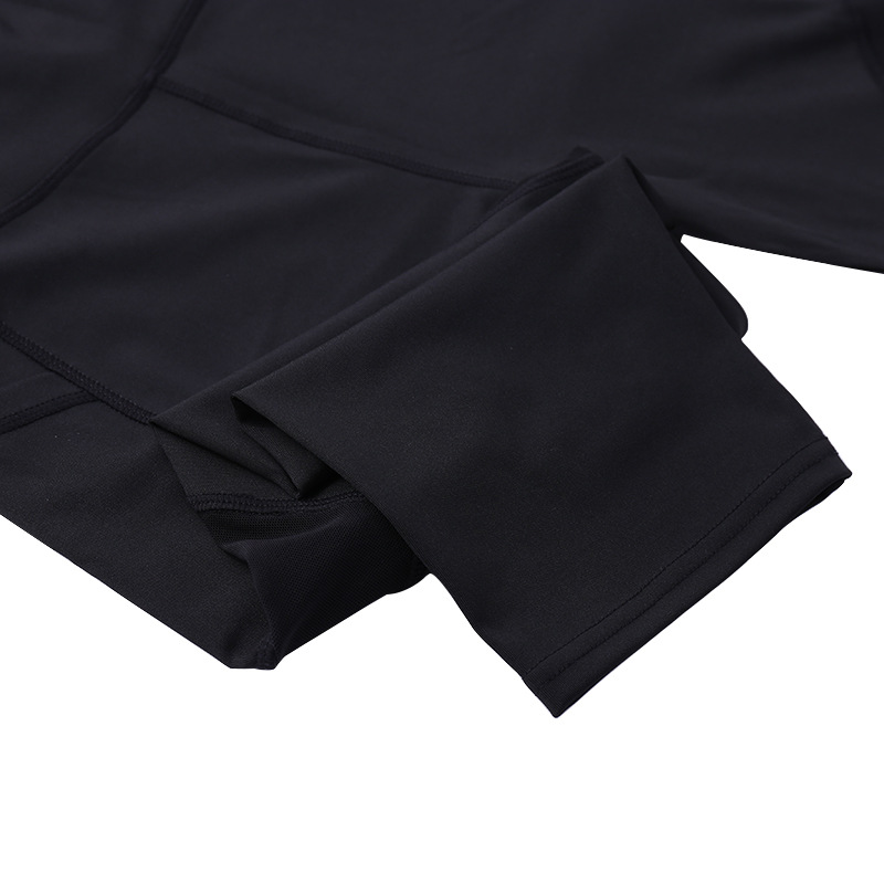 Women's pocket exercise tight height waist hip lift pants Women's fitness exercise nine points Yoga leggings_voghion.com