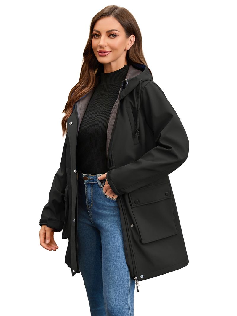 Waterdichte windjack met capuchon voor dames - lichtgewicht regenjas voor herfst en winter (EU-maten S-XXXL)_voghion.com