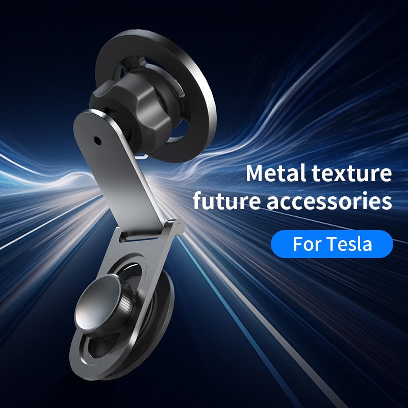 Car phone holder Magsafe magnetic suction folding fixed navigation car aluminum alloy 360 degree rotating bracket_voghion.com