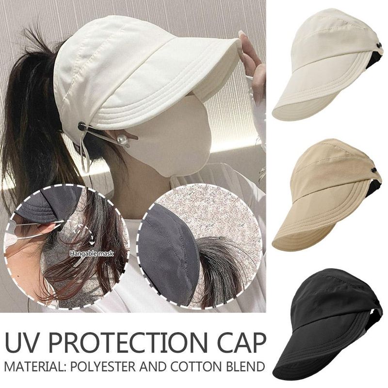 New Arrivals Summer UV Adjustable Drawstring Fisherman Cap Visors Portable Hats Brim Wide Foldable Sun Hat Protection N2P9_voghion.com