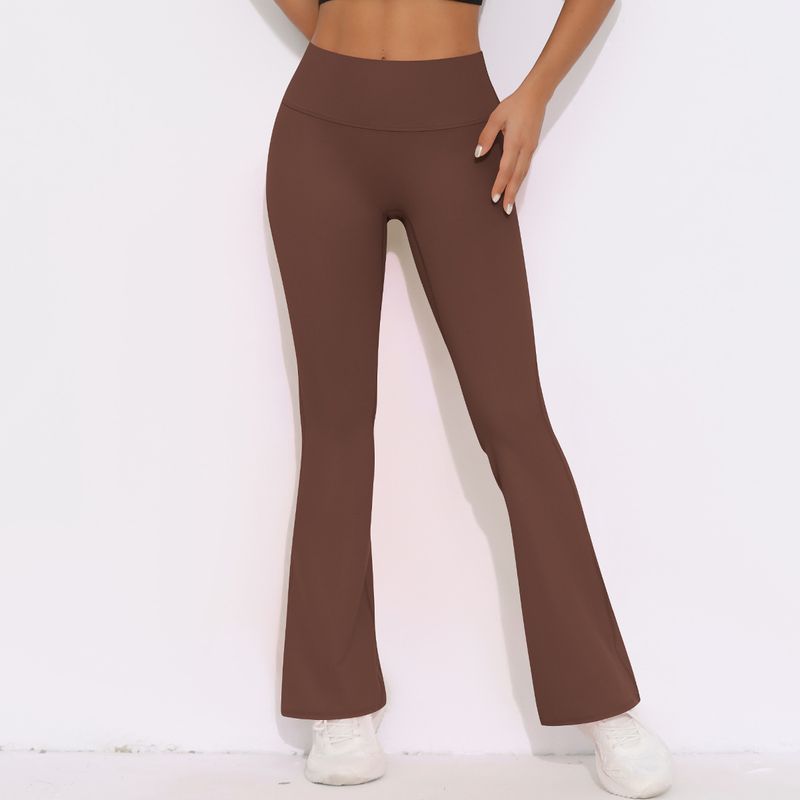 New Breathable Brushed High-Waist Elastic Hip-Lifting Casual Wide-Leg Cropped Pants For Running, Fitness, Yoga, And_voghion.com