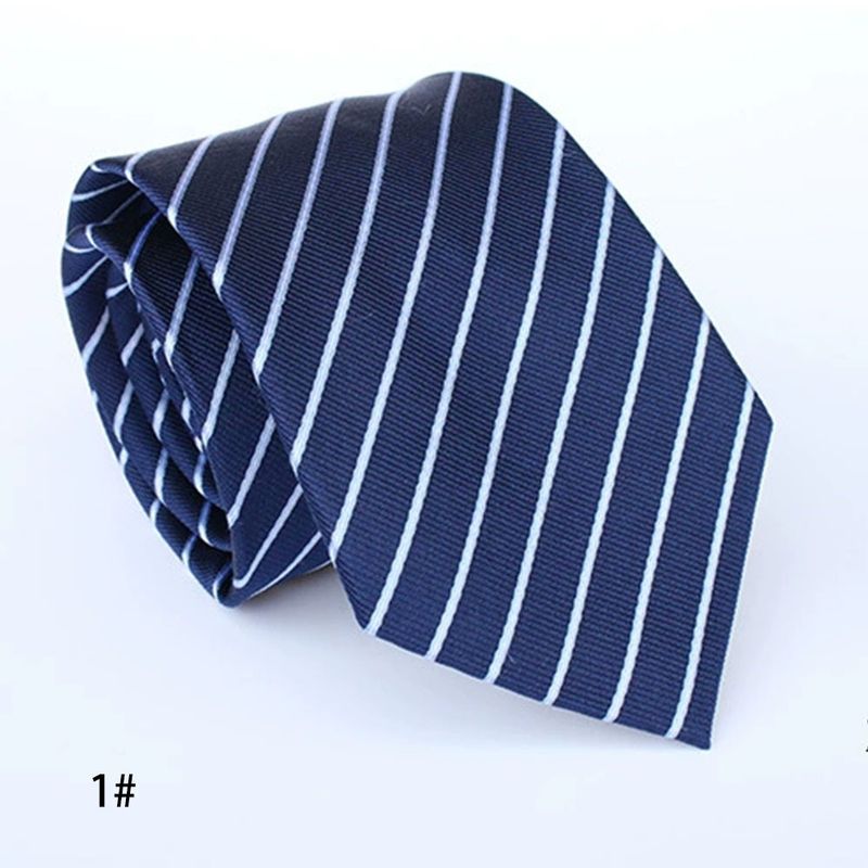 Cravatta da uomo nuova in jacquard fatto a mano con motivo a righe tinta unita 8C Arrow_voghion.com