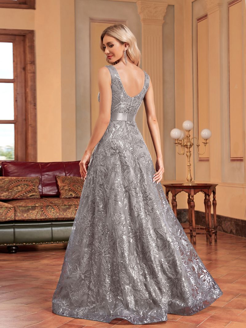 Elegant Deep V-Neck Mermaid Evening Dress With Open Back - Sexy Formal Gown For Bridesmaid, Prom, Banquet & Special Occasions_voghion.com
