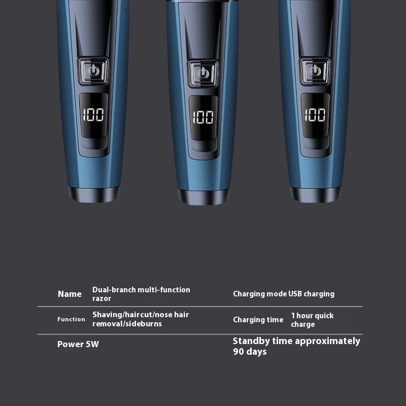 Fenite digital display tre i en multifunktionell elektrisk rakapparat för män, klippmaskin, näshårklippare_voghion.com