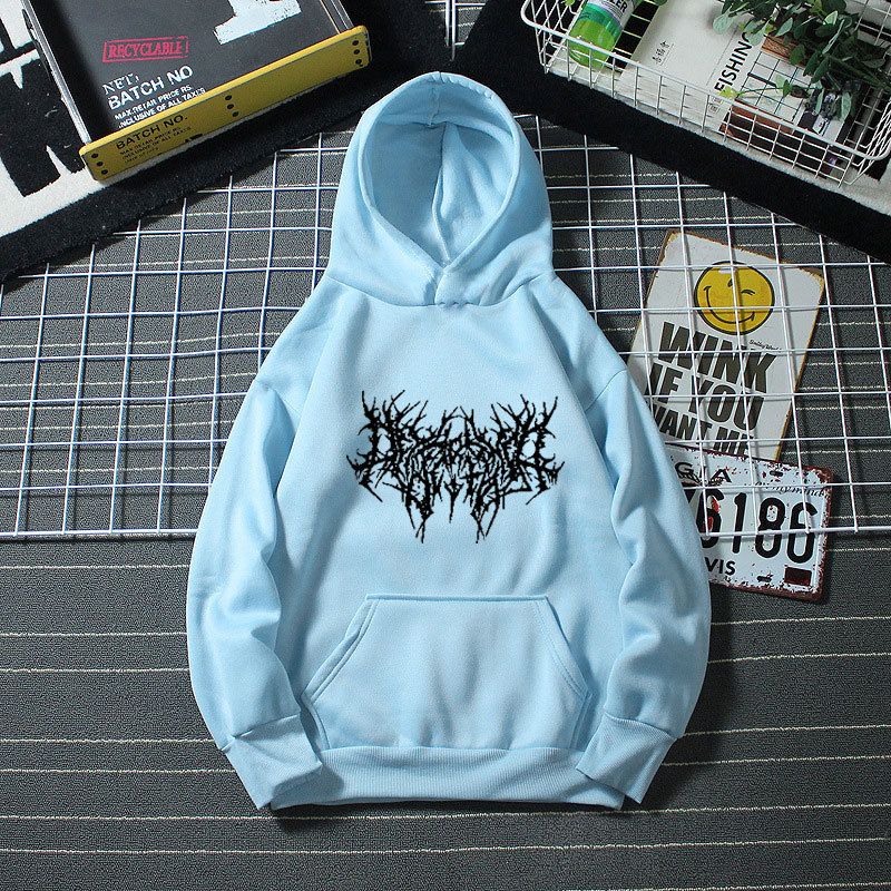 Abbigliamento maschile Felpa con cappuccio oversize gotica Felpa a maniche lunghe Estetica Hip Hop Retro Amici Outfit_voghion.com