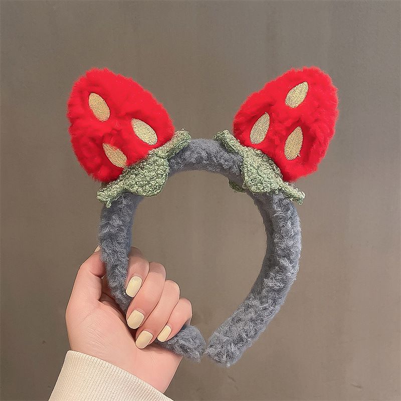 Heißer verkauf herbst und winter süße plüsch gesicht haar band net rot 2024 neue stirnband männer stirnband haar karte weibliche headwear_voghion.com