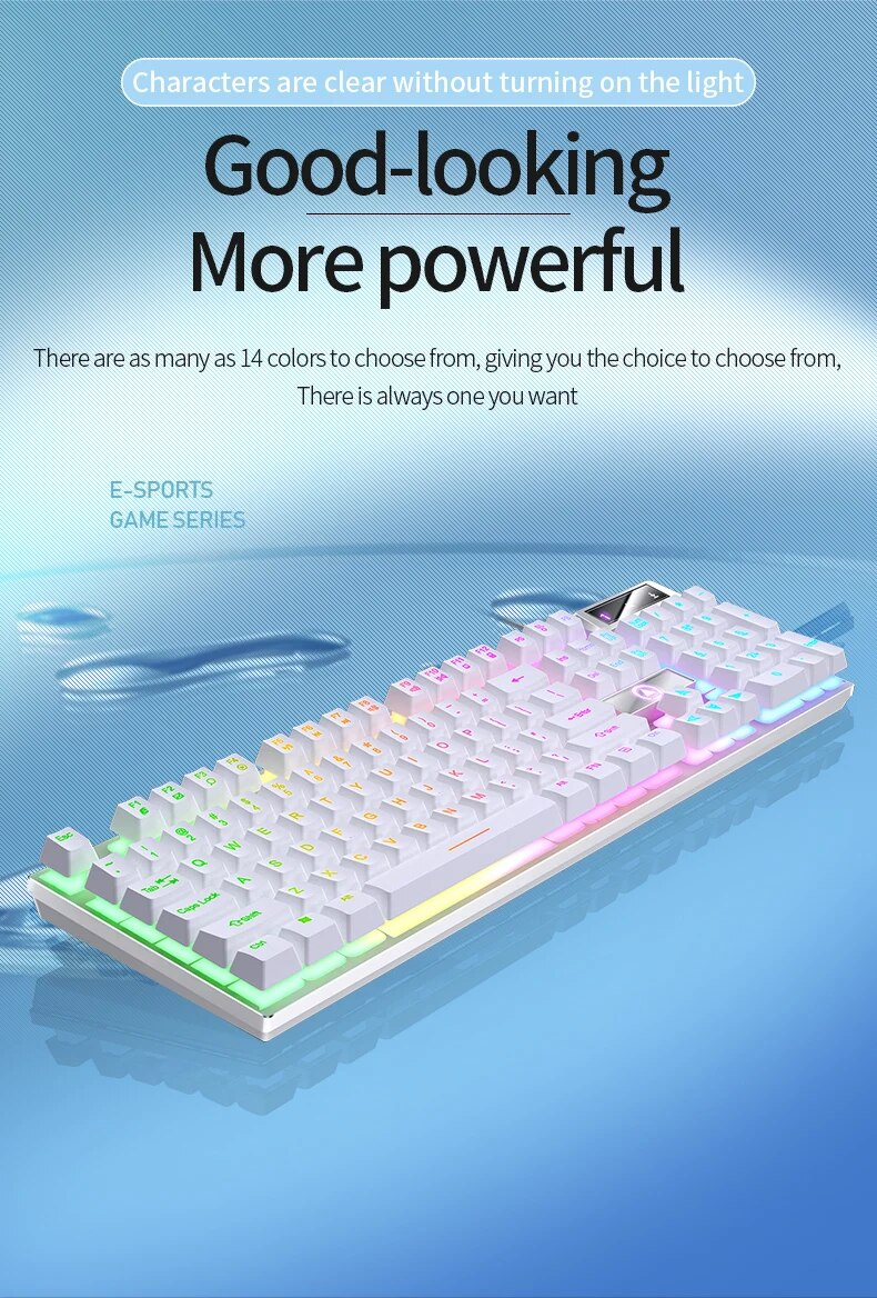 INDIAO Keyboard Gaming Wired Laptop Desktops PC Computer Office Accessories Low Profile Gamer Keyboards With Numpad_voghion.com