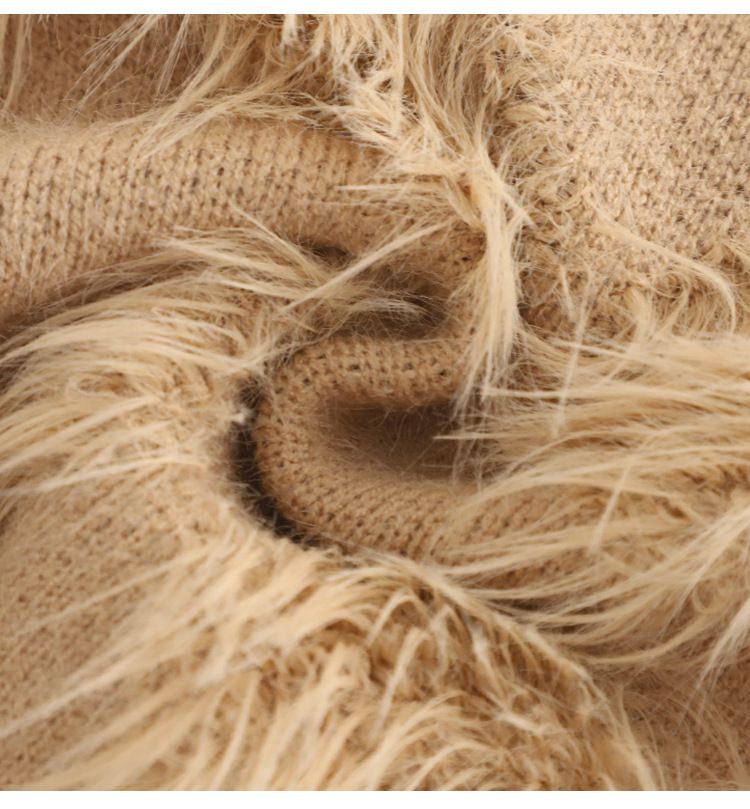 Set aus Boho-Strickpullover und Schlaghose für Mädchen – Koreanischer Stil, 3–8 Jahre (90–130 cm), weiche Polyestermischung, Schleifen- und Blumenakzente, Beige/Pink/Khaki_voghion.com