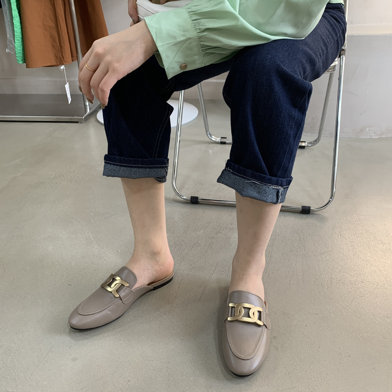 Flat Bottomed Half Slippers New Spring And Summer Outer Wear Sandals Soft Soled Thong Shoes Lazy Mules_voghion.com