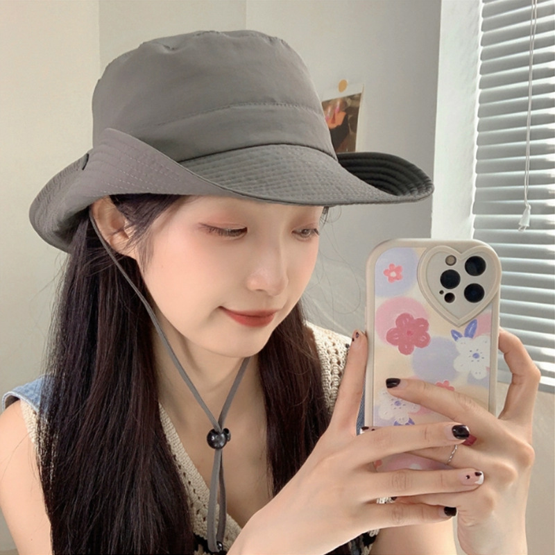 Japanese style quick drying mountain fisherman hat, spring and summer beach hat for men and women, small face shading hat, tourism sunscreen hat_voghion.com