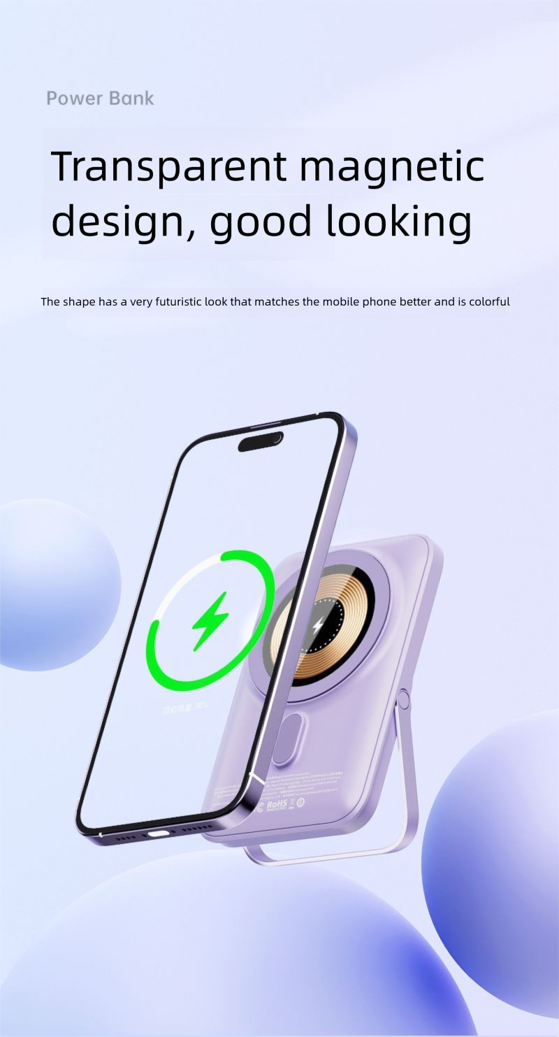 Wireless Iphone Exclusive Magnetic Charging Bank Universal New Portable Mini Mobile Power Supply 10000mAh Battery_voghion.com