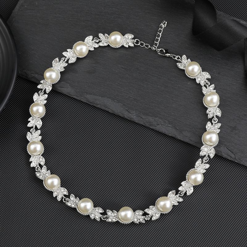 Collier de clavicule de mode de niche de luxe léger avec perles, accessoires de mariée, bracelet_voghion.com