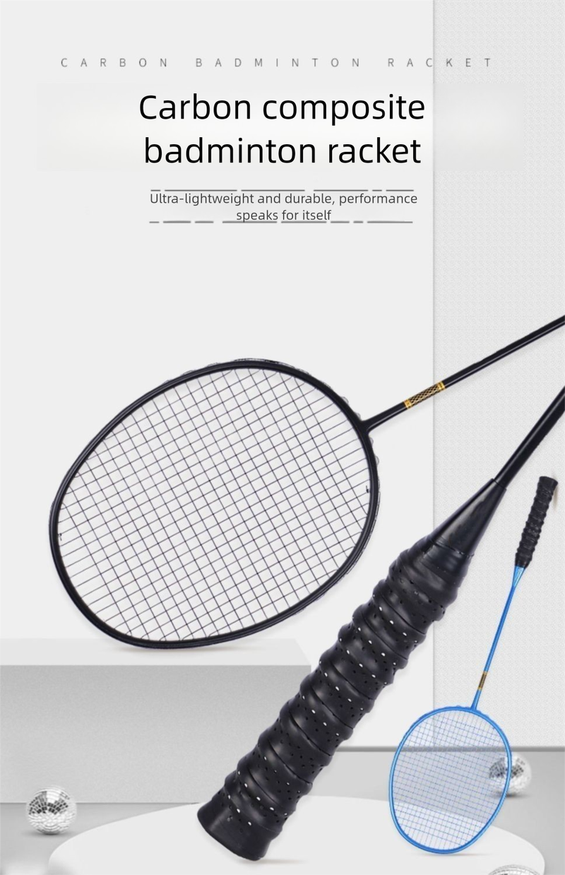 Badminton Balanced Ultra-Light Full Carbon Composite One-Piece For Students Adults, Offensive Type, Durable Single And_voghion.com