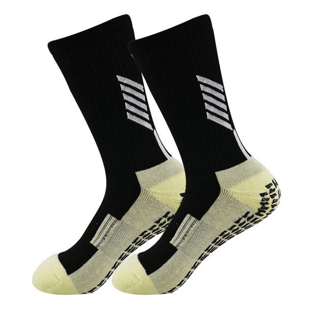 Calzini da uomo, calzini da calcio professionali, calzini antiscivolo, calzini sportivi con fondo in asciugamano assorbente per il sudore_voghion.com