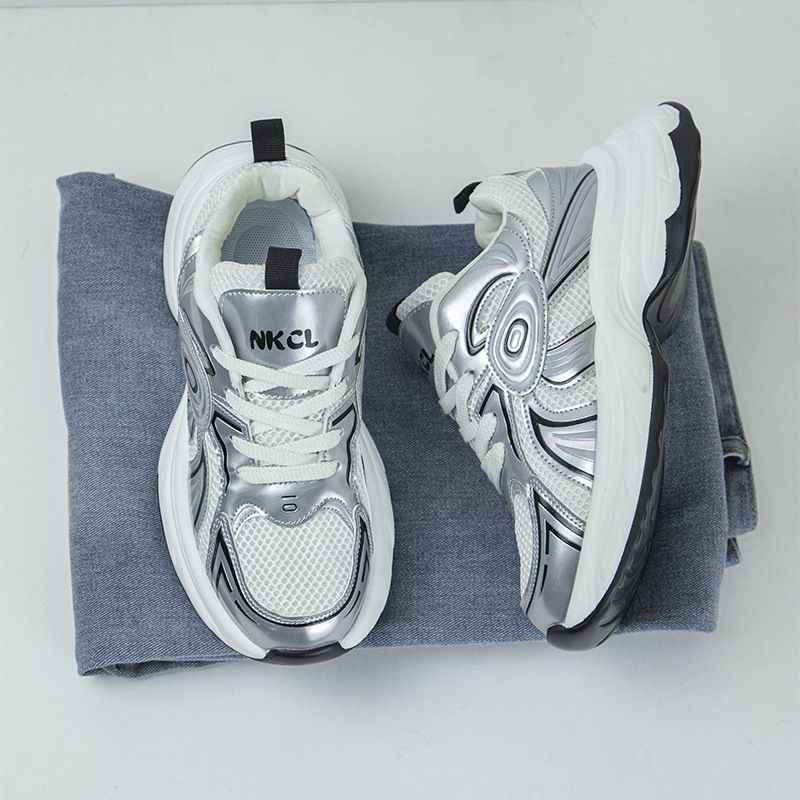 Sneakers robuste per donna, tendenza autunno 2023, nuove suole spesse, versatili, sportive, casual, per aumentare l'altezza, da corsa_voghion.com