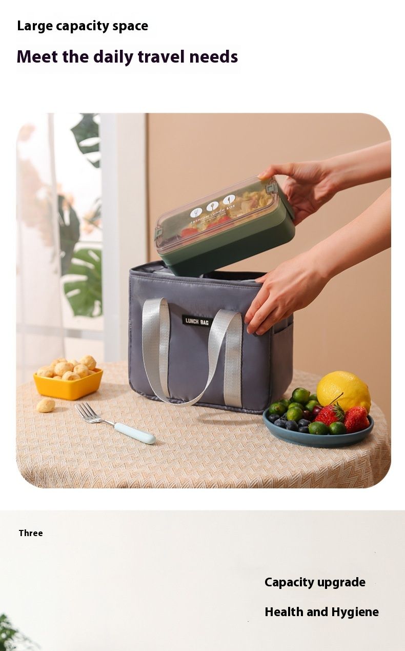 Lunchbox, isolierte Handtasche, für Büroangestellte, Studenten, wasserdicht, kleine Essenstasche, verdickte Bento-Tasche aus Aluminiumfolie mit Reisbeutel, groß_voghion.com