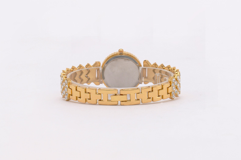 Full Diamond Fashion Inlaid Shell Face Women's Watch Bracelet Model_voghion.com