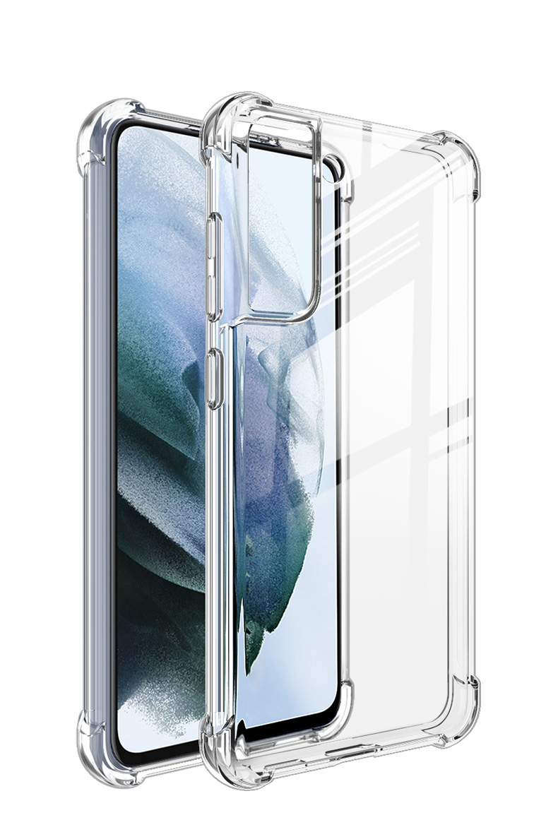3D Airbag Stötsäkert silikonfodral för Samsung Galaxy S21 S20 Fe Ultra S10 S9 S8 Note 10 Plus Lite 20 9 8 Clear Soft Case_voghion.com