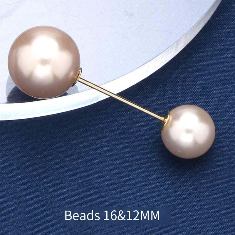 Broche en perles haut de gamme, simple et tendance, avec insert à angle droit, accessoire de corsage fixe anti-lumière sur le décolleté des vêtements_voghion.com