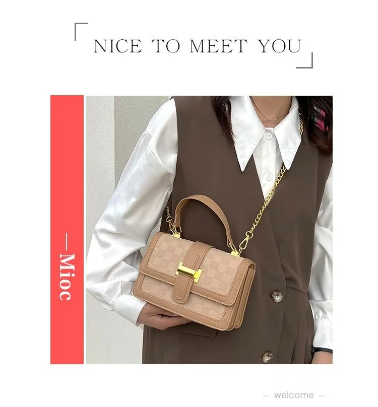 2024 New European and American Women's Shoulder Bag Crossbody Bag Fashionable Women's Bag Personalized Retro Handheld Style Small Square Bag_voghion.com