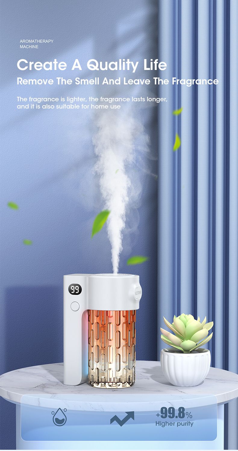 Diffusore di aromaterapia da tavolo, multifunzionale, per la purificazione dell'aria, da parete, con cinque modalità, ricaricabile_voghion.com