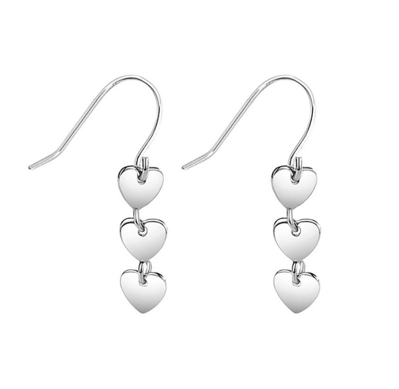 Ohrstecker in Herzform für Damen und Mädchen, 925er Sterlingsilber, K65_voghion.com