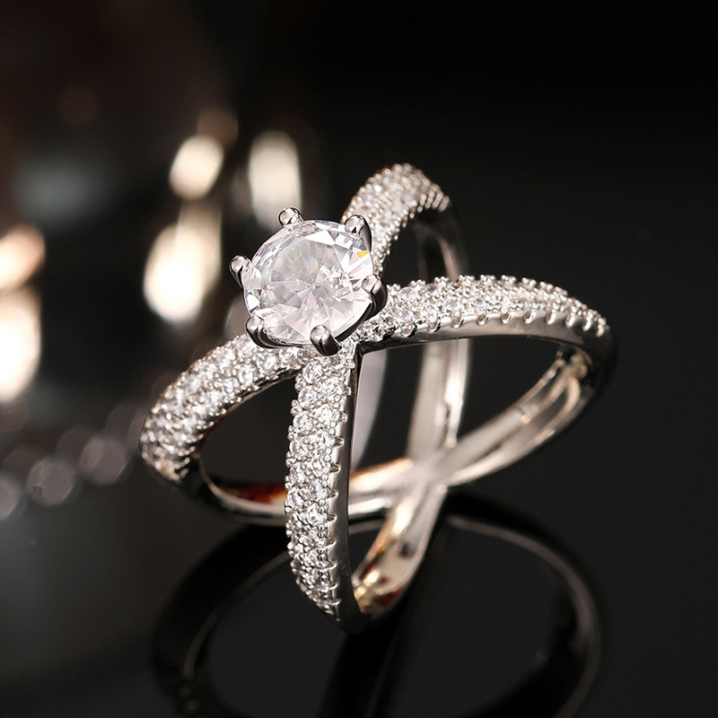 Cao Shi's Light Luxury and Unique Design New for Women's Fashion Personality Cross Style Hot selling Ring_voghion.com