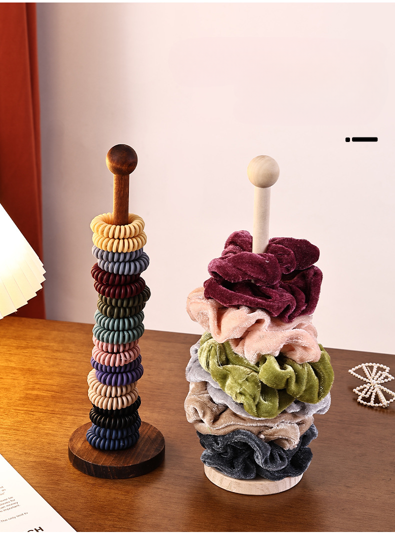 Cravatta per intestino crasso, artefatto, elastici per bambini, fiori, accessori per capelli, scaffale portaoggetti, espositore in legno naturale creativo_voghion.com