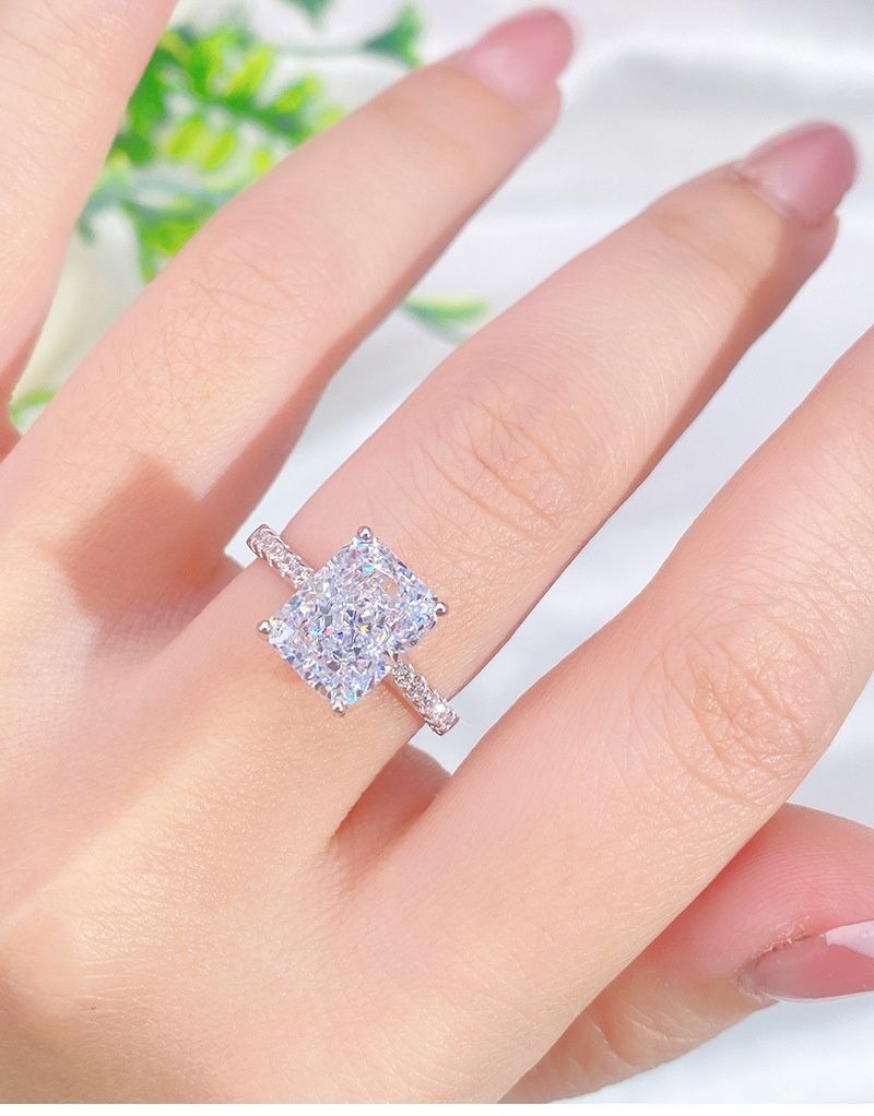 S Reines Silber 8A Zirkon Vier Krallen Zucker Weiß Eis Blume Schliff Hoher Kohlenstoffgehalt Mosang Diamant Ehering_voghion.com