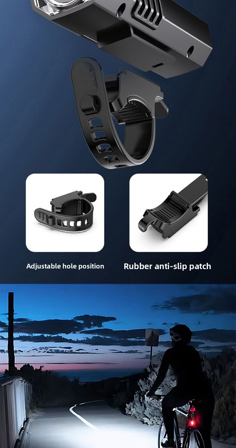 Dakese Mountain Bike High Brightness Night Riding Rechargeable Flashlight Bicycle Front Light Long Range Waterproof_voghion.com